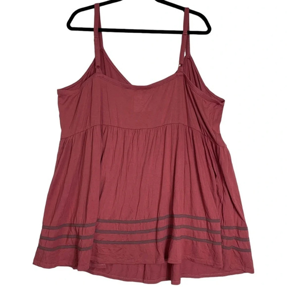 Super Soft By Torrid Womens Knit Adjustable Casual Tank Flowy Size 5X Pink Light - Picture 2 of 11